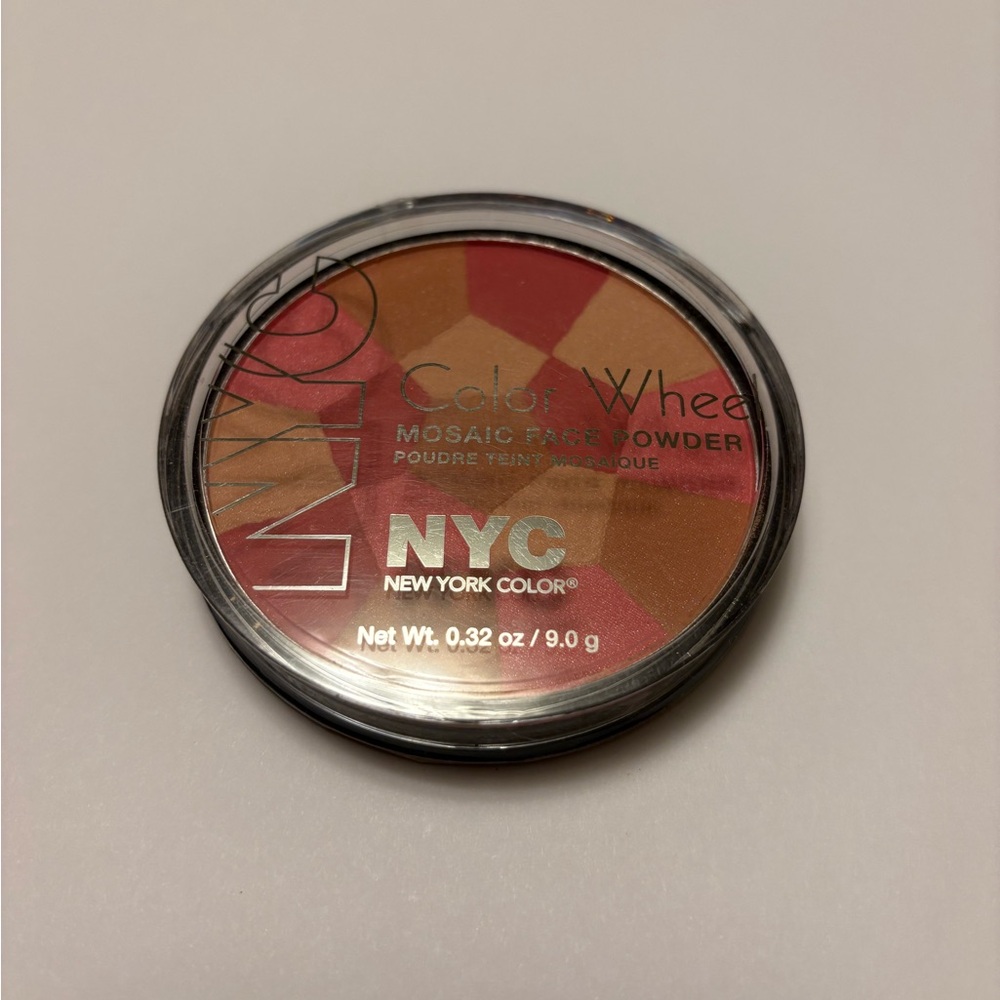 NYC Color Wheel Mosaic Face Powder #723A Pink Cheek Glow - New
